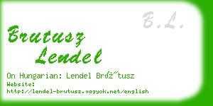 brutusz lendel business card